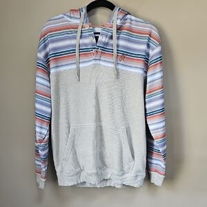 Hooey Black Label Pullover with Multicolor Stripe Accents
